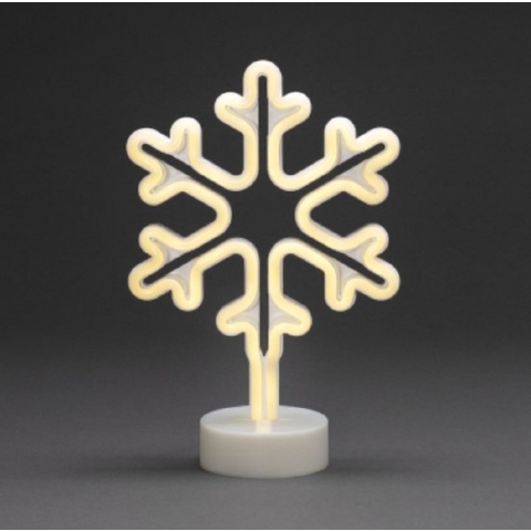 Konstsmide 3077-100 LED-silhouet Sneeuwvlok Warmwit LED Wit