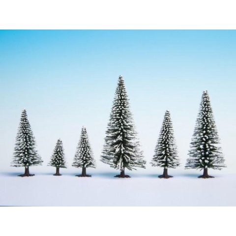 NOCH Hobby 26828 Set bomen Besneeuwde zilverspar 50 tot 140 mm Sneeuwwit 25 stuk(s)