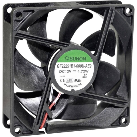 Sunon GF92251B1-000U-AE9 Axiaalventilator 12 V/DC 127.3 m³/h (l x b x h) 92 x 92 x 25 mm