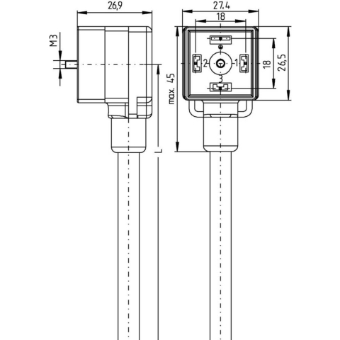 Escha VA41-24.2-5/S370 8047805 Zwart Aantal polen:3+PE draad Inhoud: 1 stuk(s)