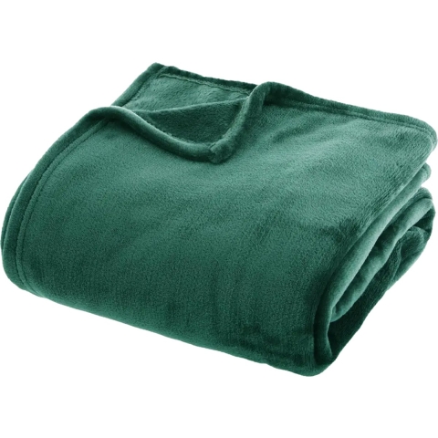 Atmosphera Plaid - smaragd groen - polyester - 180 x 230 cm