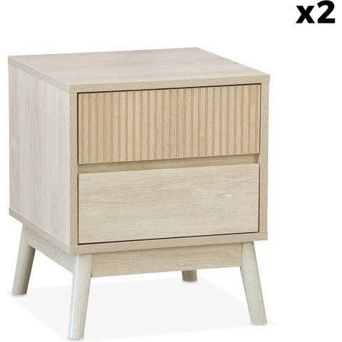 sweeek - Nachtkasjes Linear, 2x 40x39x48cm