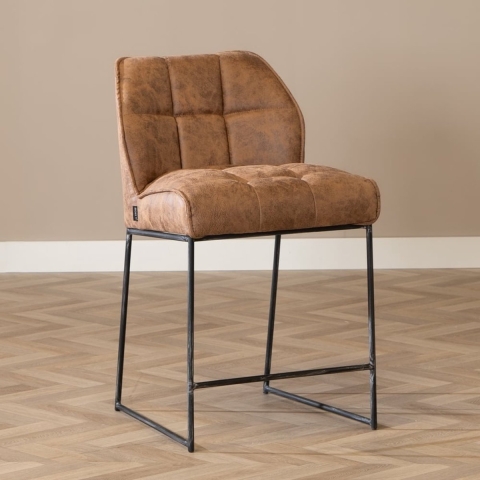 Bronx71 Industriële barkruk Abel cognac 70 cm