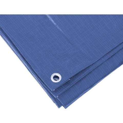 Benson afdekzeil - blauw - 6 x 8 m - bevestiging ogen - grondzeil - dekzeil -