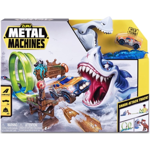 Zuru Metal Machines Shark Attack Racebaan + Die-Cast Auto