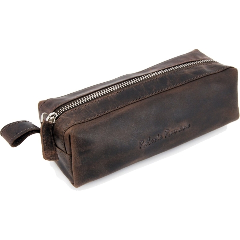 Juscha JU-48214 Etui Roberto Romano EMPOLI Bruin Echt Leer 20x6x7cm