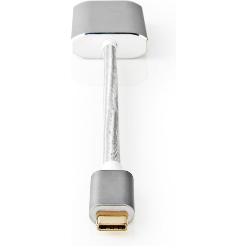 Nedis CCTB64580AL02 Usb-adapter Usb 3.2 Gen 1 Usb-c™ Male Mini Displayport 0.20 M Rond Verguld Gebreid / Nylon Zilver Cover Window Box