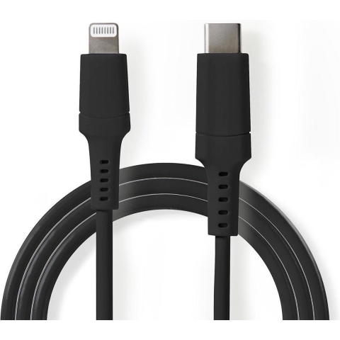 Nedis CCGW39650BK10 Apple Lightning Cable Apple Lightning 8-pin Male - Usb-c™ 1.0 M Zwart