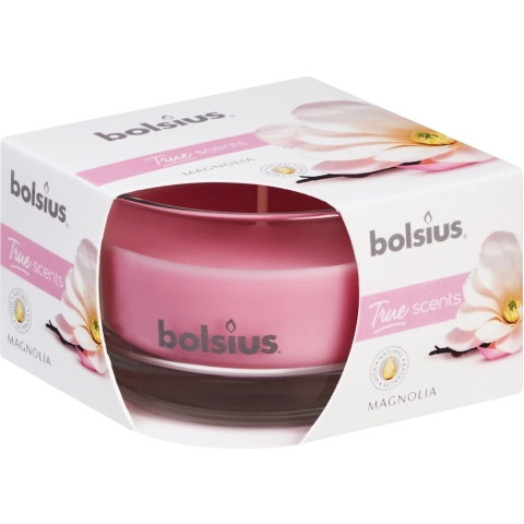 Bolsius True Scents Geurkaars in Glas Magnolia 5 cm Roze 6 Stuks