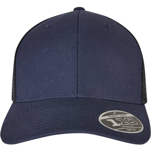 Flexfit FX110ST 110 Structured Canvas Trucker Cap - Navy/Black - One Size