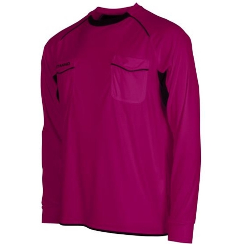 Stanno 429003 Bergamo Referee Shirt l.m. - Fuchsia-Black - XL