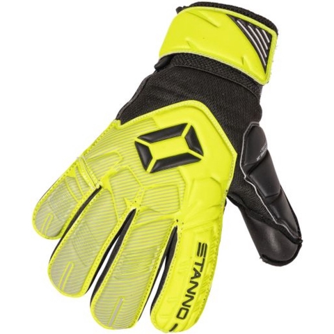 Stanno 481408 Hardground JR Goalkeeper Gloves V - Yellow-Black - 6