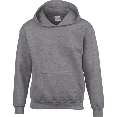 Gildan G18500K Heavy Blend™ Youth Hooded Sweatshirt - Graphite Heather - S (116/128)