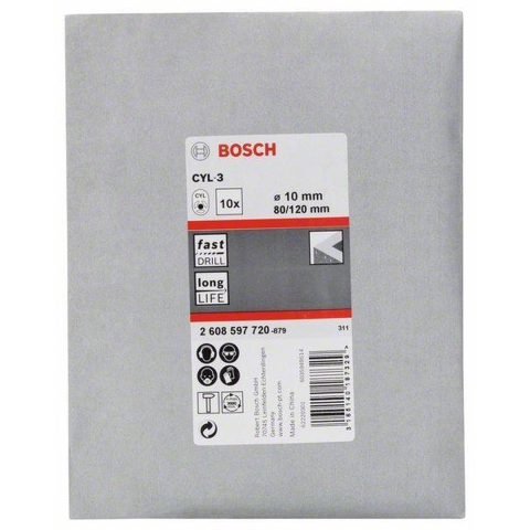 Bosch Accessoires Betonboren CYL-3 10 x 80 x 120 mm, d 9 mm 10st - 2608597720