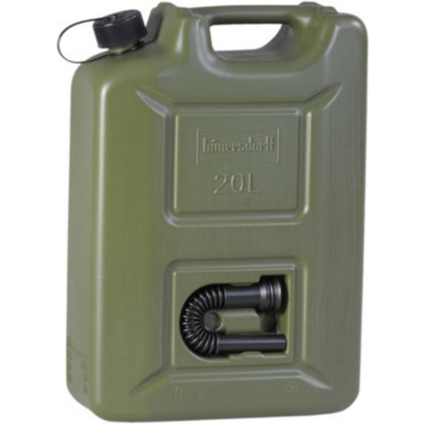 Hunersdorff Brandstofjerrycan | inhoud 20 l | olijfgroen HDPe | L350xB165xH495mm | 1 stuk - 802000 - 802000