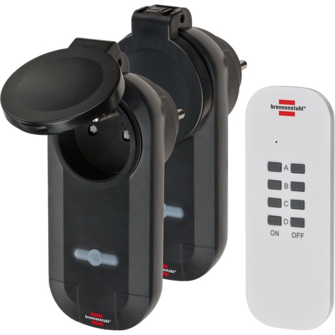 Brennenstuhl Comfort-Line Radiografisch bediende schakelaarset | RC CE1 0201 | IP 44 FR - 1507031