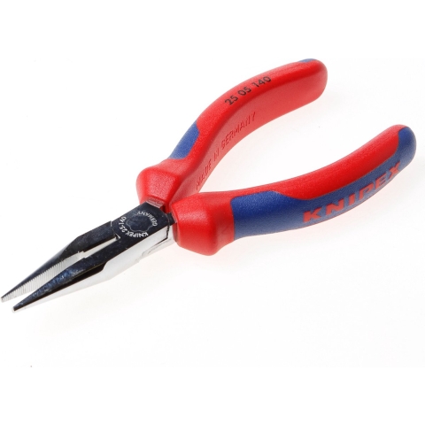 Knipex Platspitse tang met zijsnijder verchroomd 140 mm - 2505140