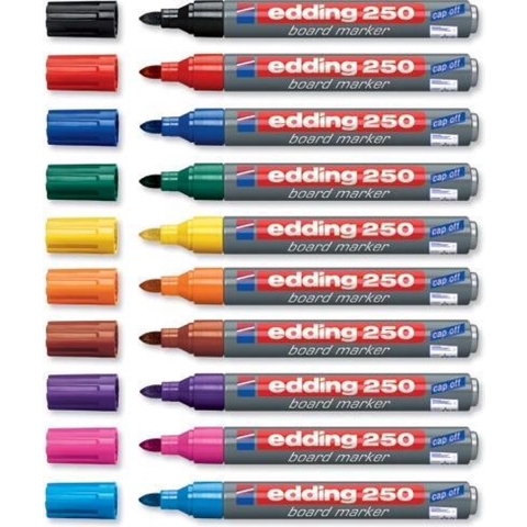 Edding Whiteboardmarker | blauw | streepbreedte 1,5-3 mm ronde punt | 10 stuks - 4-250003 4-250003