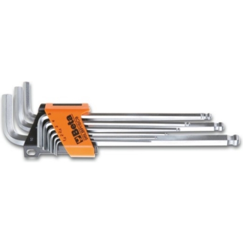 Beta 96LBP/SC99-delig set haakse stiftsleutels met kogelkop, extra-lang model - 000961354