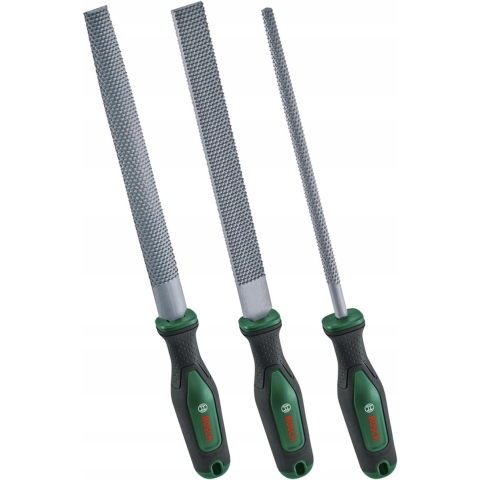 Bosch Groen Rasp set 3-piece (Raspenset 200mm 3 stuks: platte rasp, halfronde rasp, ronde rasp) - 1600A02ZB1