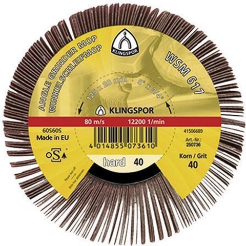 Klingspor Haakse lamellenslijper | 80 bruin | d.125xB20 mm | M14 | 1 stuk - 277020 277020