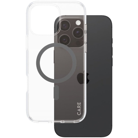 Care Flagship Case Urban Combat Met Zwart Magsafe Telefoonhoesje Voor Apple Iphone 2024 6.7'' Pro Transparant