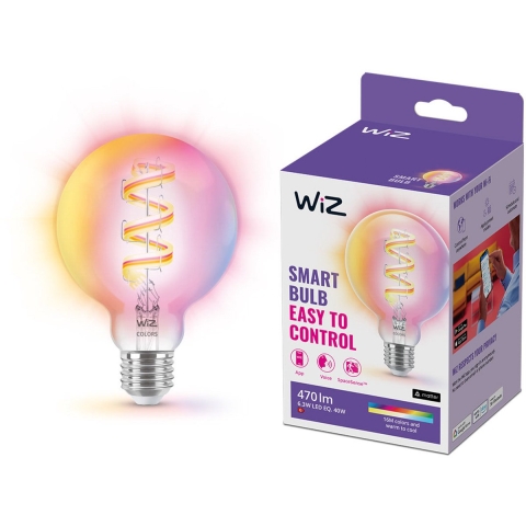 WIZ Globe Filament E27 - Gekleurd En Wit Licht Slimme Ledlamp Transparant