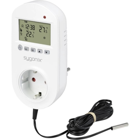 Sygonix SY-5372566 Universele thermostaat Tussenstekker Weekprogramma 1 stuk(s)