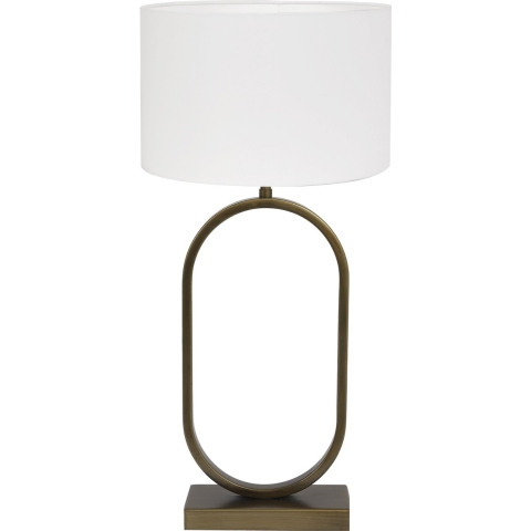 Light & Living Tafellamp Jamiri|Polycotton - Ant, Brons|Wit - Ø30x67cm