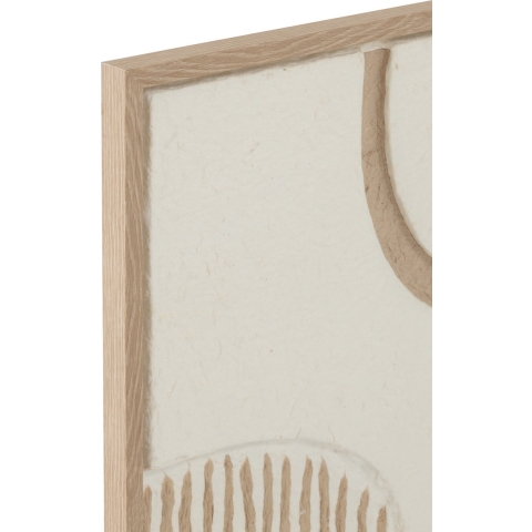 J-Line Schilderij Vormen Papier Wit|Beige Assortiment Van 2