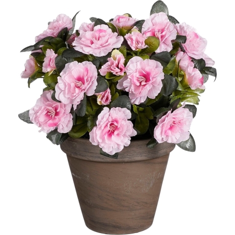 Mica Decorations Azalea Kunstplant - H31 x Ø26 cm - Roze