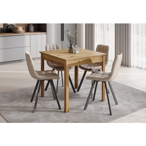 Meubella Eetkamertafel Steve - Eiken - 80 cm