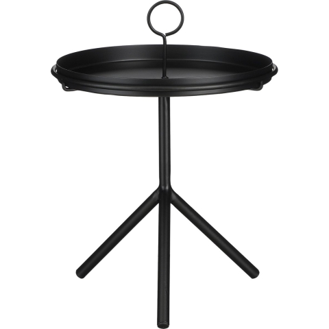 Mica Decorations Aston Bijzettafel met Afneembaar Dienblad - Zwart