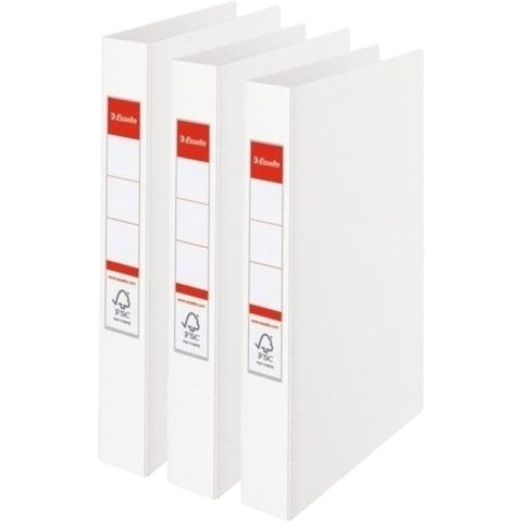 Esselte Ringband mappen/ordners - 6x - wit - A4 - opbergen - kantoorartikelen -