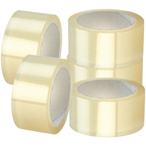 Rol Verpakkingstape transparant - 12x - 66 meter per rol - 5 cm breed -