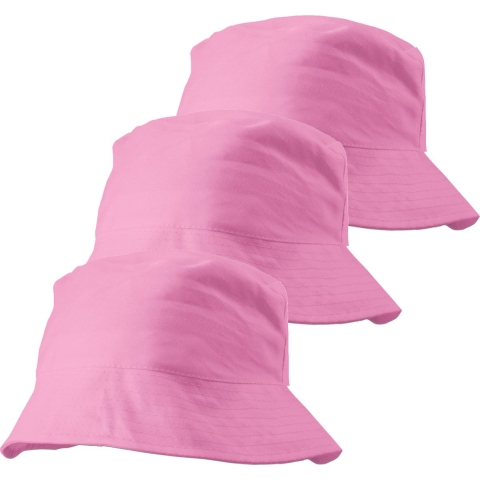 Festival Vissershoedjes/zonnehoedjes voor volwassenen - 6x - roze -