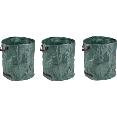 3x stuks groene pop-up tuinafvalzak 272 liter -