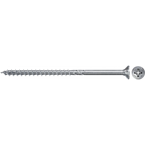 Fischer 670525 Spaanplaatschroef Power-Fast II 6,0 X 80 PZ3 - Verzonken Kop - Deeldraad - Blauw Verzinkt (100st)