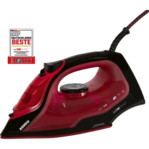 Clatronic DB 3752 Stoomstrijkijzer Zwart, Rood 2200 W