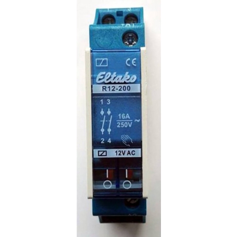 Eltako R12-200-12V Schakelrelais Nominale spanning: 12 V Schakelstroom (max.): 8 A 2x NO 1 stuk(s)