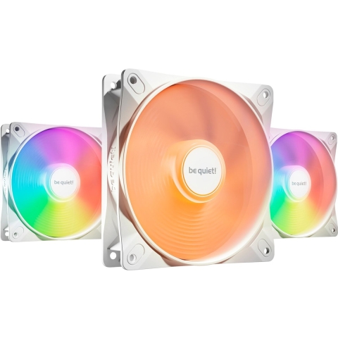 BeQuiet LIGHT WINGS LX 120mm PWM high-speed White Triple-Pack PC-ventilator Wit (b x h x d) 120 x 120 x 25 mm Incl. LED-verlichting