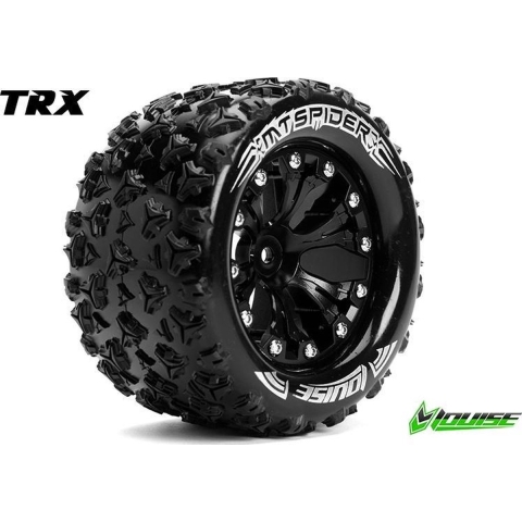 Louise MT-SPIDER Soft banden op 2.8" Velgen Zwart - 0" Offset - Hex 12mm (electro 2WD: RR)
