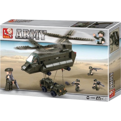 Sluban Army Transport Helicopter bouwstenen set (M38-B6600)