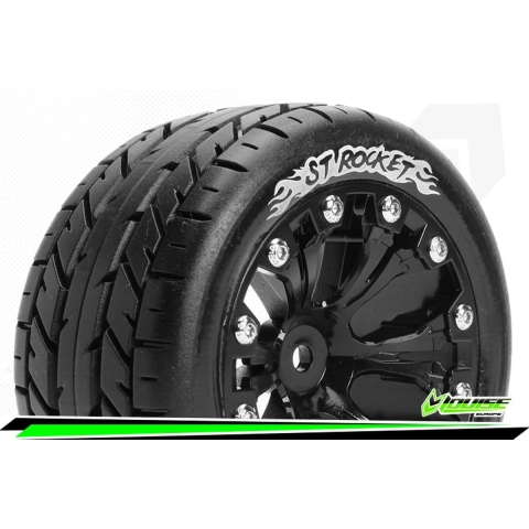 Louise ST-ROCKET Soft Banden - 2.8" Velgen Zwart - Hex 14mm (electro 4WD: FR/RR)