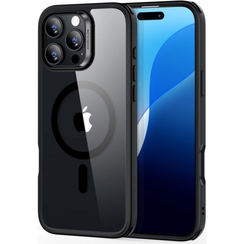 ESR Classic Hybrid HaloLock Case Backcover Apple iPhone 16 Pro Max Transparant, Zwart MagSafe compatible