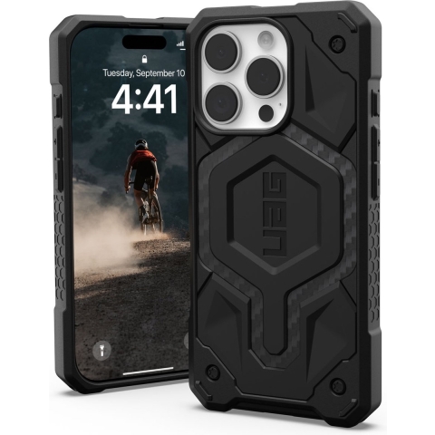 Urban Armor Gear Monarch Case Backcover Apple iPhone 16 Pro Carbon Inductieve lading