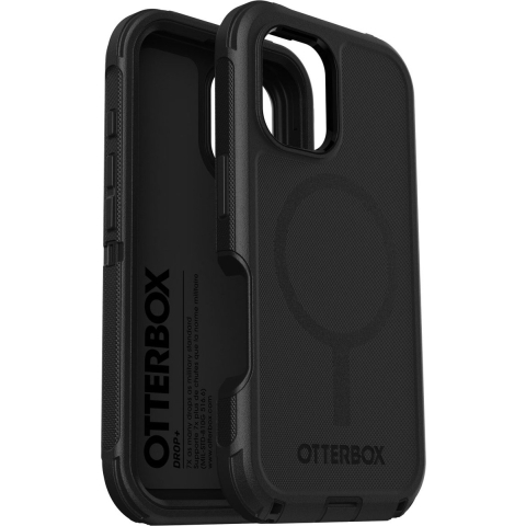 Otterbox Defender Backcover Apple iPhone 16 Zwart MagSafe compatible, Stootbestendig