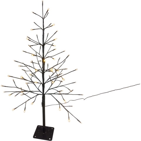 De everlands kunstkerstboom Is Gemaakt Van Zwart Metaal. De Boom Kan Zowel