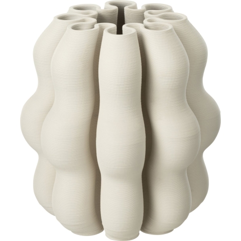 J-Line Vaas Naos Keramiek Beige Small