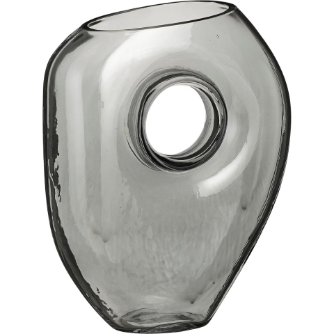Mica Decorations Jay Vaas - L18 x B7,5 x H22,5 cm - Glas - Grijs